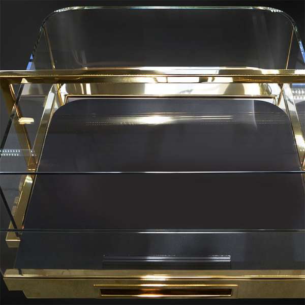 Встраиваемая горизонтальная кондитерская витрина Finist Glassier Luxury Gold Slide GLGs-10/7/3
